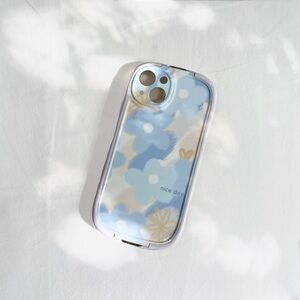 Wonderland iPhone 13 Blue Pastel Floral Kawaii Phone Case